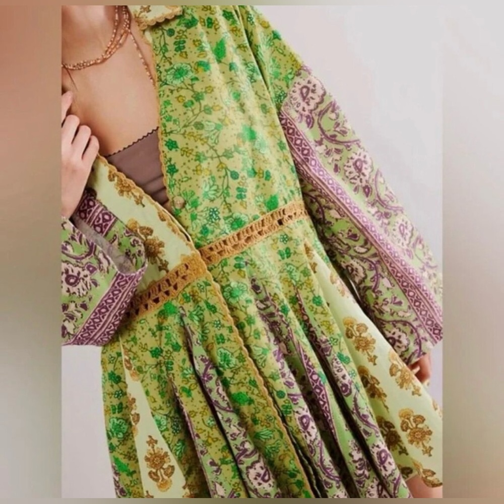 83. NWOT Free People Hazy Baby Boho Mini Dress - Picture 2 of 6